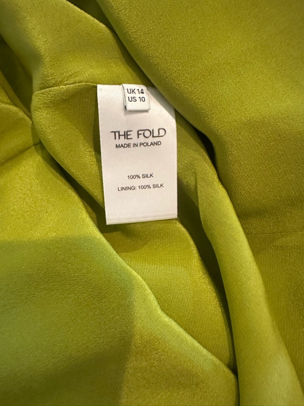 The Fold London The Versailles Abstract Print Silk Midi Dress US 10 - Picture 11 of 11